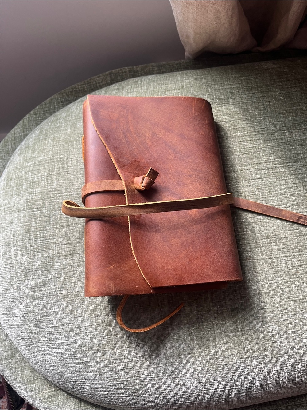 Handcrafted Brown Leather Wrap Journal